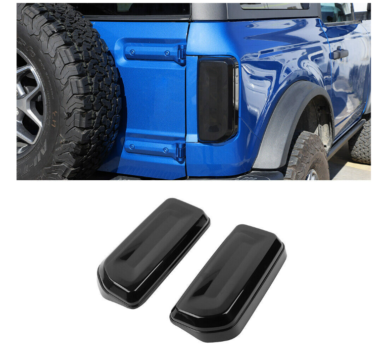 ETL INDUSTRIES 5PCS Smoked Rear Light Cover Kit for 2021–2024 Ford Bronco 2-Door & 4-Door