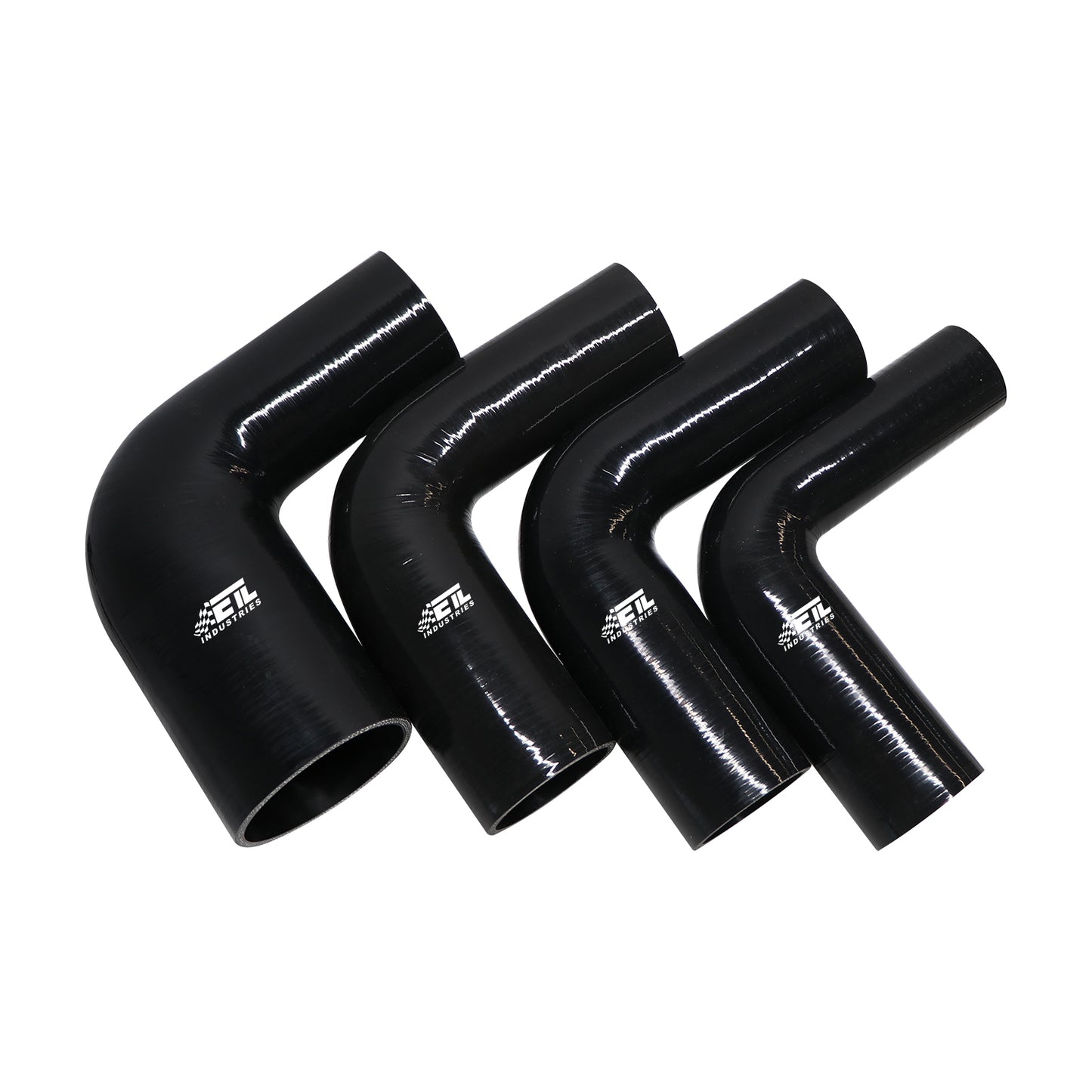 ETL INDUSTRIES ID 3IH to 4IH, Leg Length 8IH (203mm) 90 Degree Reducer Silicone Hose, 4-Ply Reinforced Universal Silicone Radiator Elbow Coupler for Intake/Turbo/Intercooler Pipe