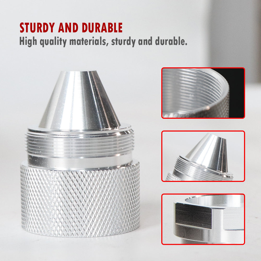 ETL INDUSTRIES 12PCS Silver Aluminum Spike Lug Nut Cover Kit, 1-3/8"-24 Thread for Semi Trucks