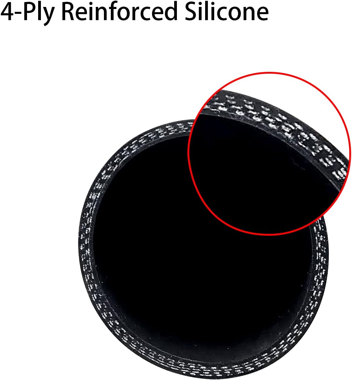 ETL INDUSTRIES 2.75IH ID, 6IH Leg Length 45 Degree Bend Silicone Coupler Hose, 4-Ply Reinforced Universal Silicone Pipe Elbow Hose for Intake Tube Intercooler Piping Black