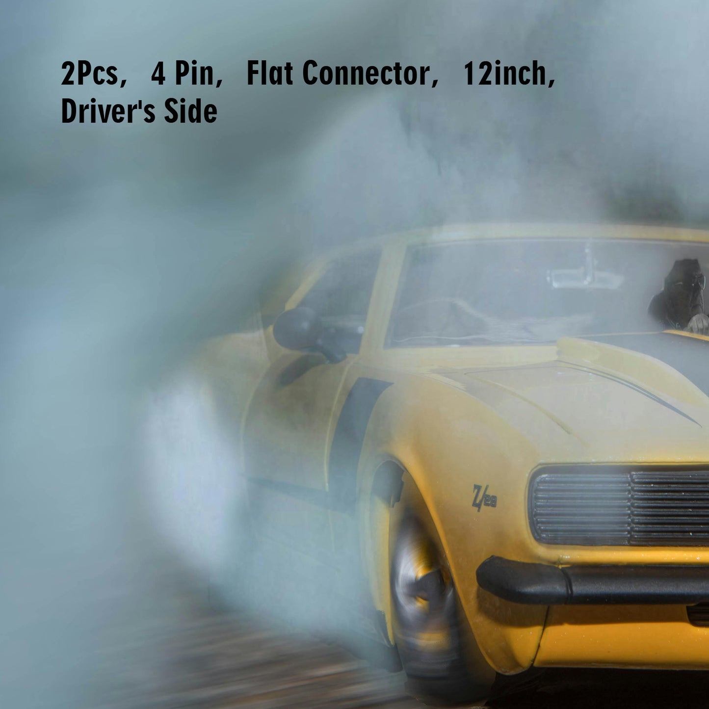 ETL INDUSTRIES 2Pcs 12IH 4 Pin Oxygen Sensor Extension Harness Wires for 2016-2024 Chevy Camaro 6.2L Automatic Flat Connector Driver's Side