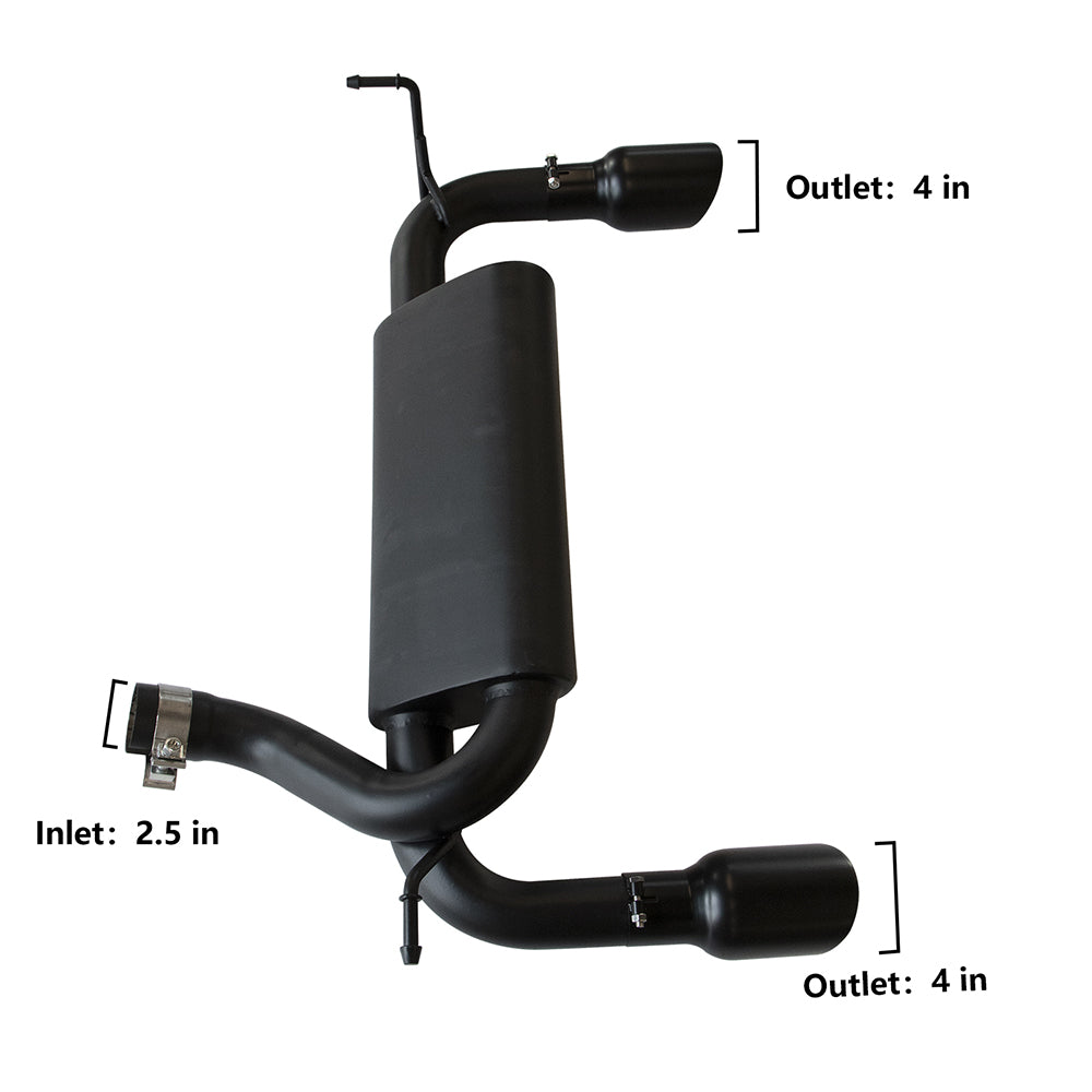 ETL INDUSTRIES Exhaust Muffler System Kit For 2007-2018 Wrangler JK 2/4 Door