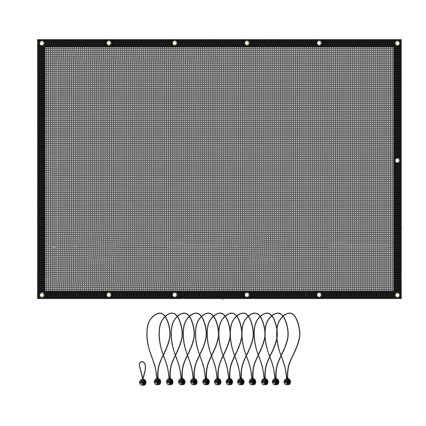 ETL INDUSTRIES Mesh Sunshade Bikini Top for Jeep Wrangler TJ 1997-2006 2 Door Polyester Soft Top Cover UV Sun Protection Sun Shade Roof (Black)