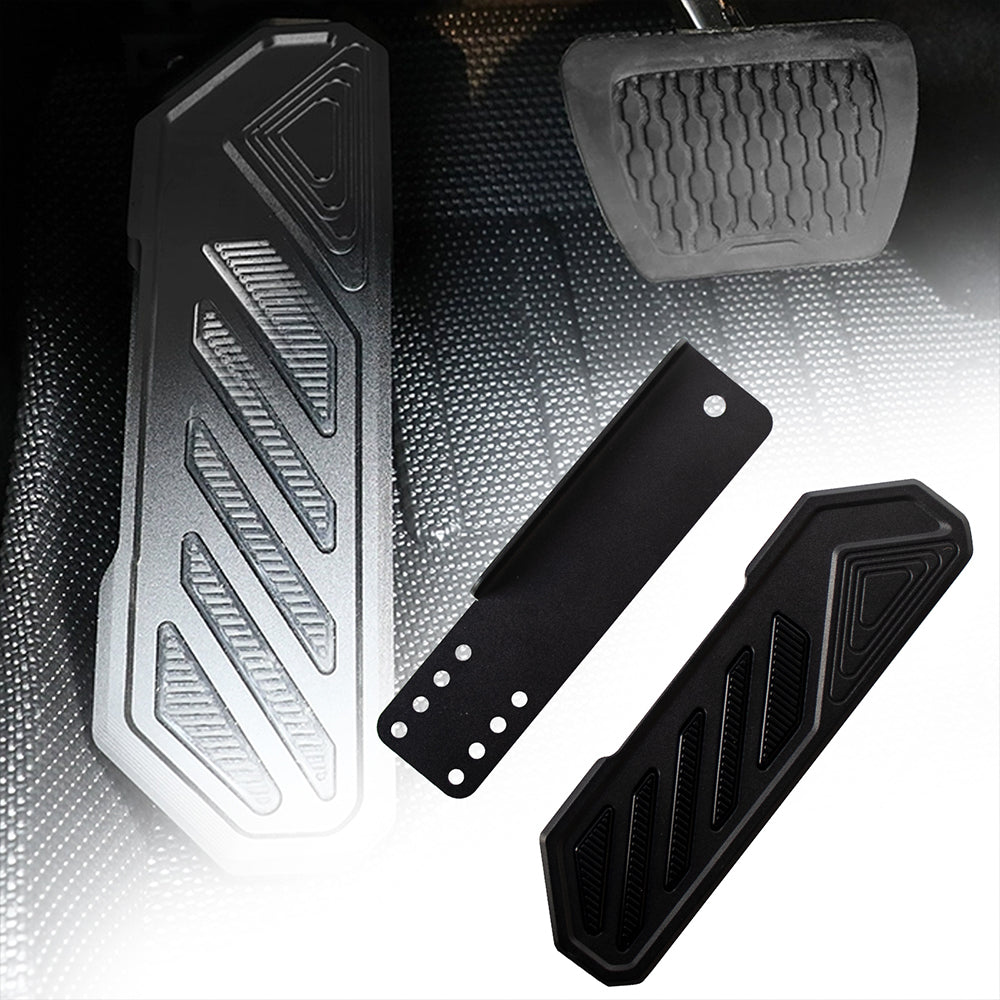 ETL INDUSTRIES Dead Pedal Left Foot Rest Pad for Jeep Wrangler JL JLU/Gladiator JT 2018 2019 2020 2021 2022 2023 2024 Driver Side Kick Panel Pads Cover Aluminum Anti-Slip Adjustable Pedals