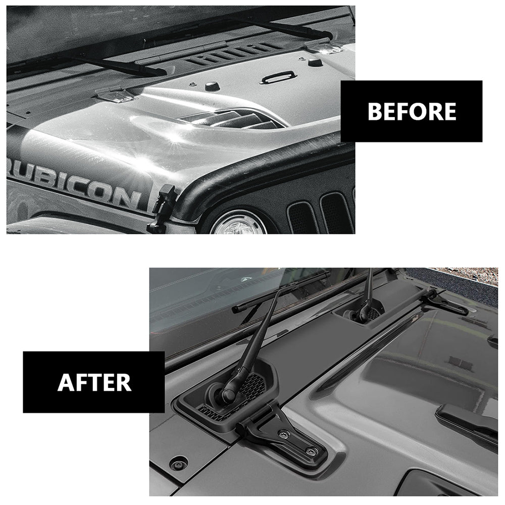 ETL INDUSTRIES Door Hinge Cover & Engine Hood Hinge Cover Trim Exterior Accessories for 2018-2023 Jeep Wrangler JL JLU Sport Sahara Freedom Rubicon Unlimited Gladiator JT 2 Door 4 Door, 10Pcs