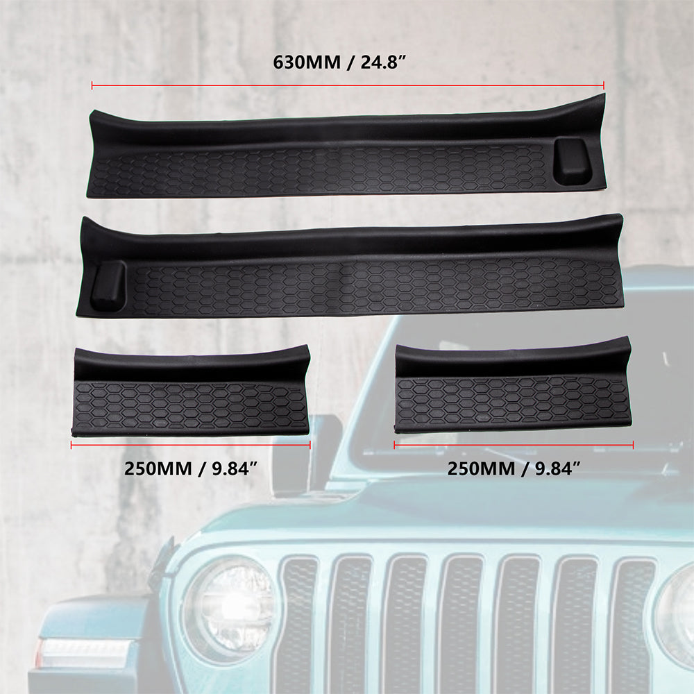 ETL INDUSTRIES Door Sill Guards Kit, Door Entry Protector Replacement Accessories Compatible with 2018-2024 Jeep Wrangler JL JLU Gladiator JT 4 Door