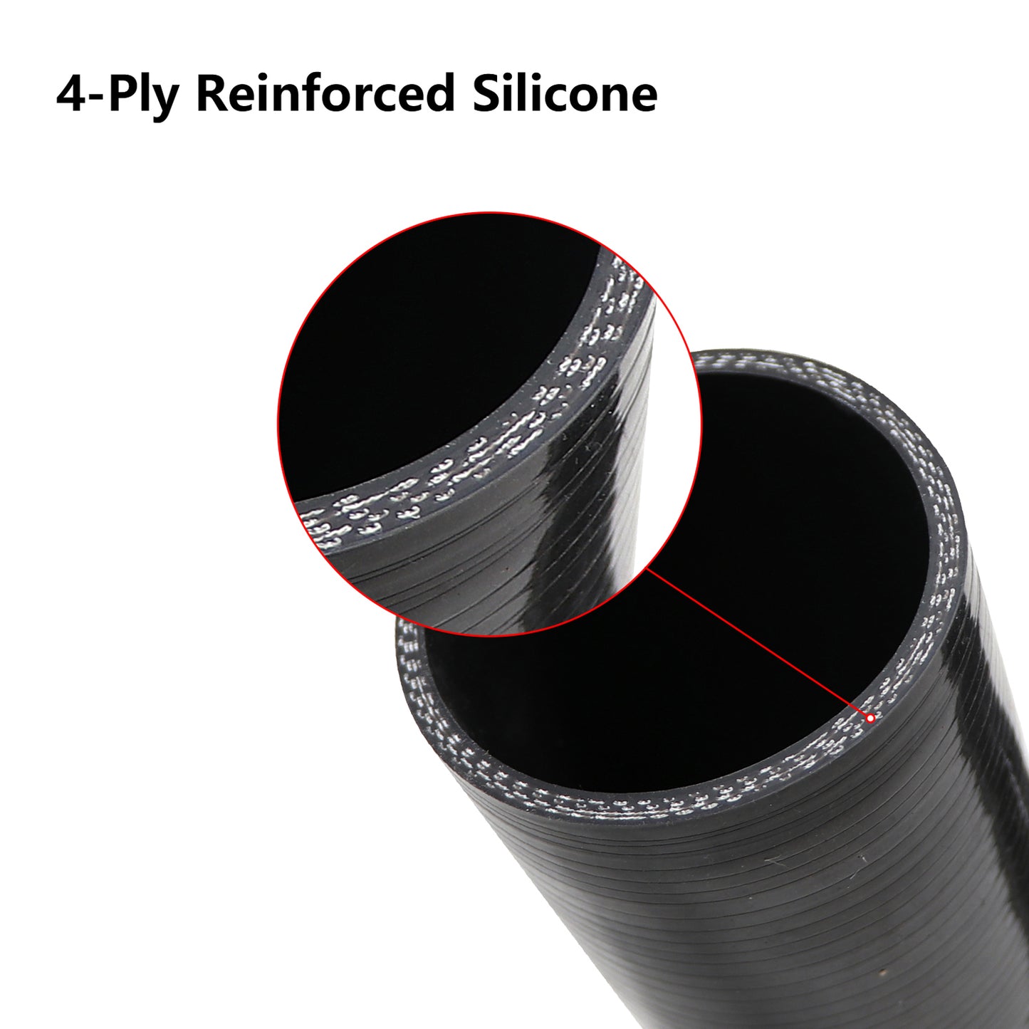 ETL INDUSTRIES 2IH ID, 36IH Length Straight Silicone Pipe Hose, Universal 4-Ply Reinforced Radiator Hoses Silicone Long Pipes for Intake Turbo Intercooler