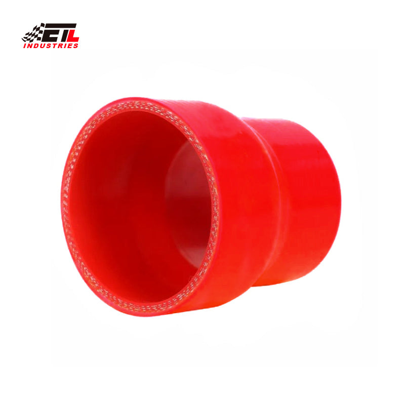 ETL INDUSTRIES 1.5IH ID to 1.75IH ID, 3IH Length Silicone Reducer Straight Coupler Hose, 4-Ply Reinforced Universal Silicone Pipe Turbo Intake and Intercooler Piping Red