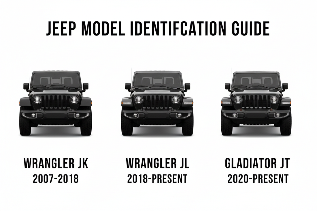 Jeep Wrangler JK vs. JL vs. Gladiator JT: How to Identify Your Model