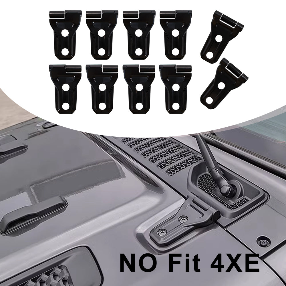ETL INDUSTRIES Door Hinge Cover & Engine Hood Hinge Cover Trim Exterior Accessories for 2018-2023 Jeep Wrangler JL JLU Sport Sahara Freedom Rubicon Unlimited Gladiator JT 2 Door 4 Door, 10Pcs
