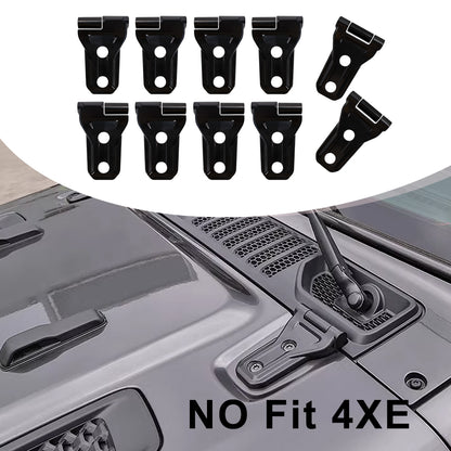 ETL INDUSTRIES Door Hinge Cover & Engine Hood Hinge Cover Trim Exterior Accessories for 2018-2023 Jeep Wrangler JL JLU Sport Sahara Freedom Rubicon Unlimited Gladiator JT 2 Door 4 Door, 10Pcs