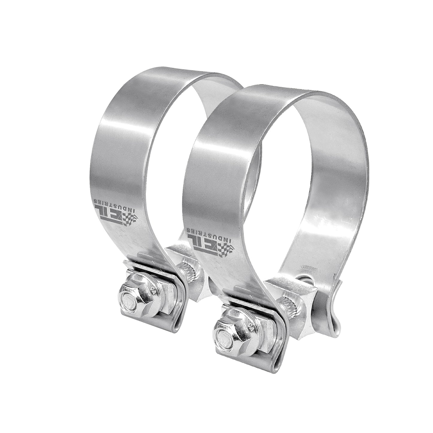 ETL INDUSTRIES 4 Inch Exhaust Clamp, Narrow Band Clamp 304 Stainless Steel, 2 Pcs