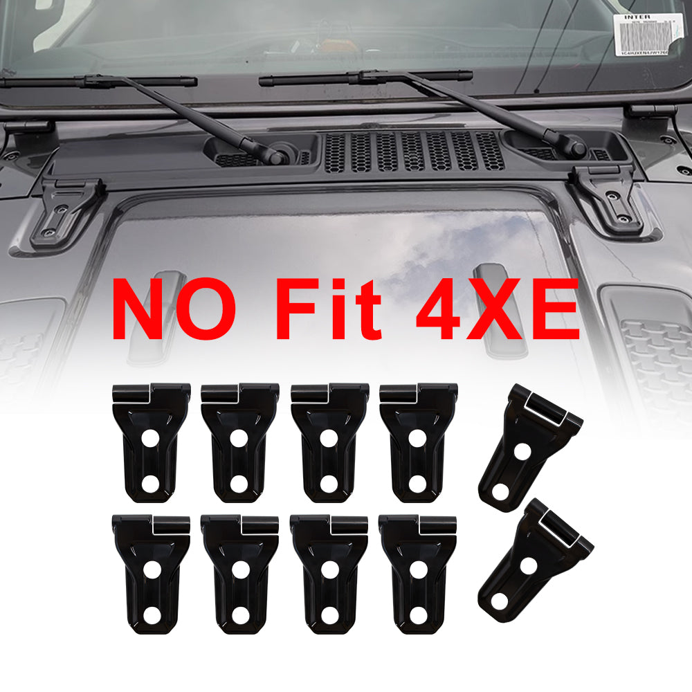 ETL INDUSTRIES Door Hinge Cover & Engine Hood Hinge Cover Trim Exterior Accessories for 2018-2023 Jeep Wrangler JL JLU Sport Sahara Freedom Rubicon Unlimited Gladiator JT 2 Door 4 Door, 10Pcs