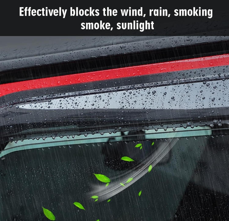 Side Window Visor Deflectors Rain Guards for Jeep Wrangler JK JKU 2007-2018 4-Door, Tape on Wind Guards