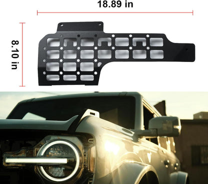 Molle Panel for 2021-2025 Ford Bronco 2/4 Door, Passenger Side Center Console Storage Replacement