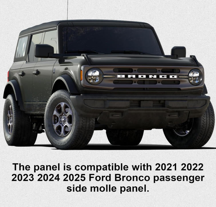 Molle Panel for 2021-2025 Ford Bronco 2/4 Door, Passenger Side Center Console Storage Replacement