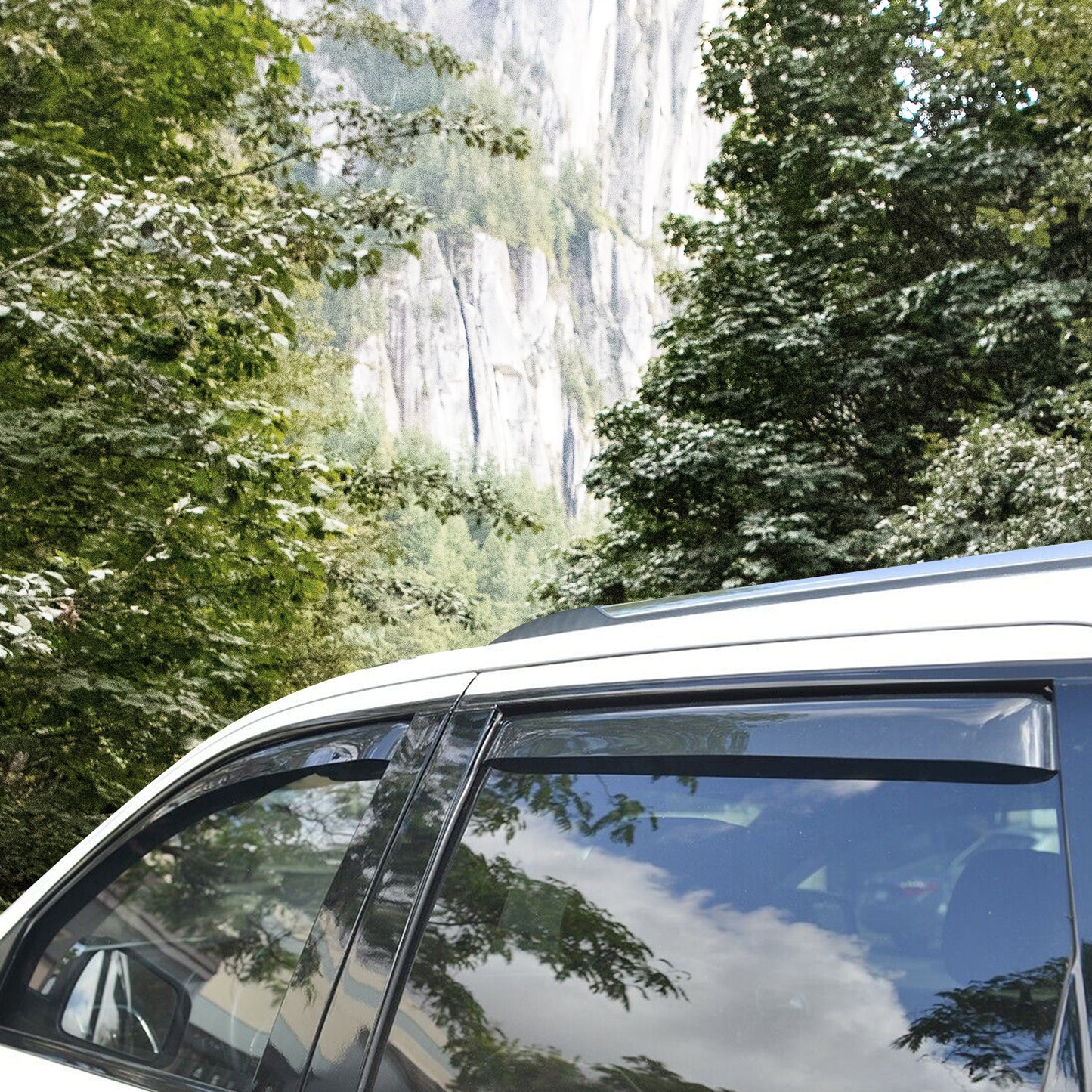 ETL INDUSTRIES in-Channel Side Window Visors Deflectors Rain Guards for Jeep Grand Cherokee 2011 2012 2013 2014 2015 2016 2017 2018 - Wind Guards, Vent Visors, Window Deflectors - 4Pcs