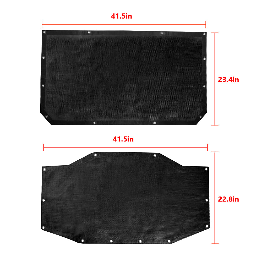 ETL INDUSTRIES Mesh Sunshade Bikini Top for Jeep Wrangler 2018-2024 JL Unlimited 4 Door Soft Top Cover UV Sun Protection Sun Shade Roof, Front & Rear (Classic)