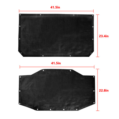ETL INDUSTRIES Mesh Sunshade Bikini Top for Jeep Wrangler 2018-2024 JL Unlimited 4 Door Soft Top Cover UV Sun Protection Sun Shade Roof, Front & Rear (Classic)