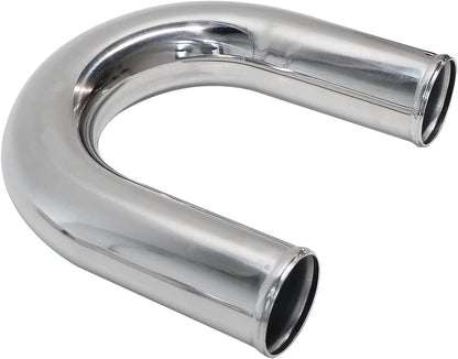 ETL INDUSTRIES OD 1.5IH (38mm), Leg Length 6IH (152mm) 180 Degree Elbow Pipe, 1.5 Inch Aluminum U-Bend Intake Tube Mandrel Universal Turbo Intercooler Piping Polished