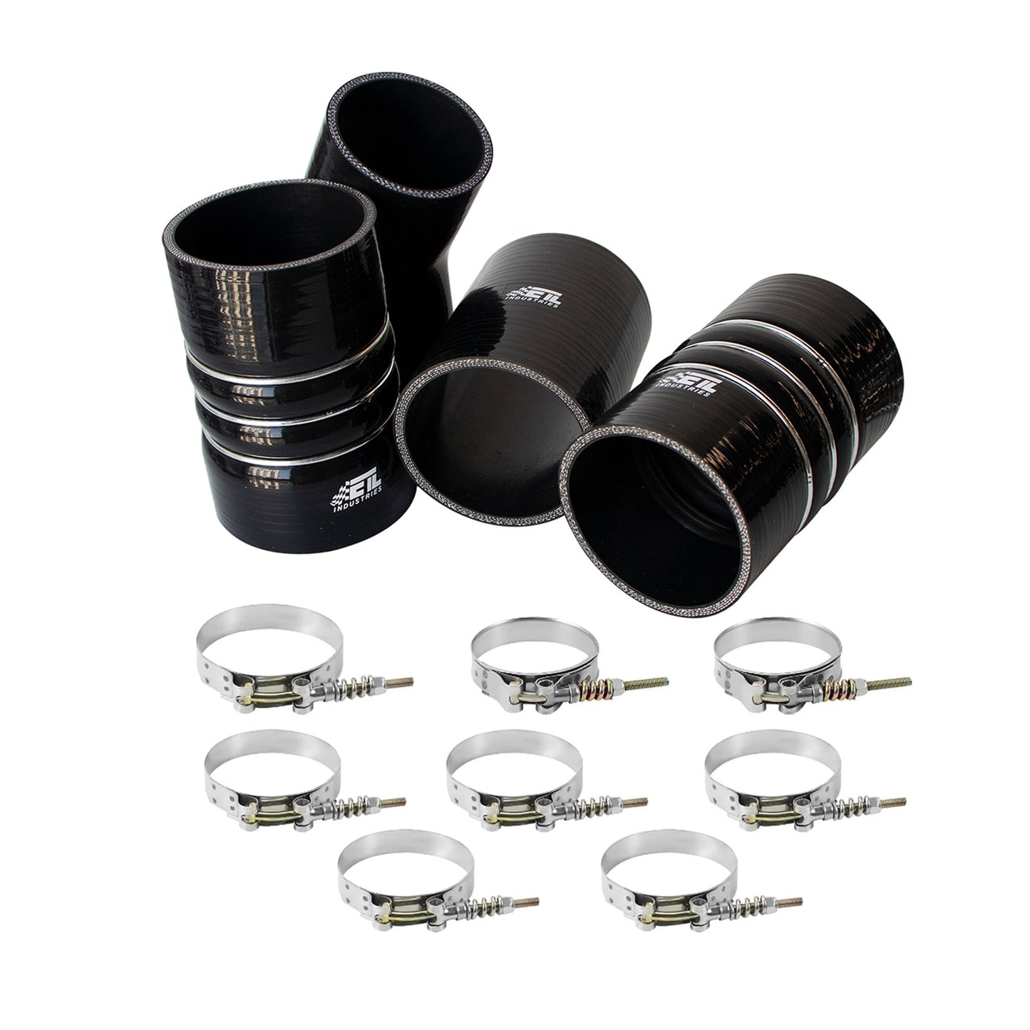 Intercooler Hose & Clamps Kit Fits 2003-2007 for Ford F250 F350 F450 F550 Turbo Charge Intercooler Hose CAC Boots Clamps Kit for Ford 6.0L Powerstroke Diesel