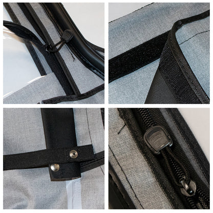 ETL INDUSTRIES Soft Top Replacement with Upper Door Skins Roof Accessories for Jeep Wrangler TJ 1997-2006