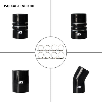 ETL INDUSTRIES Intercooler Hose & Clamps Kit Fits 2003-2007 for Ford F250 F350 F450 F550 Turbo Charge Intercooler Hose CAC Boots Clamps Kit for Ford 6.0L Powerstroke Diesel