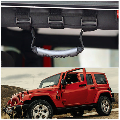 ETL INDUSTRIES Roll Bar Grab Handles Grip Handle for 1955-2024 Jeep Wrangler TJ LJ YJ JK JKU JL JLU Sports Sahara Freedom Rubicon Gladiator JT
