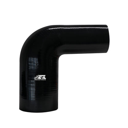 ETL INDUSTRIES ID 2.5IH to 2.75IH, Leg Length 8IH (203mm) 90 Degree Reducer Silicone Hose, 4-Ply Reinforced Universal Silicone Radiator Elbow Coupler for Intake/Turbo/Intercooler Pipe