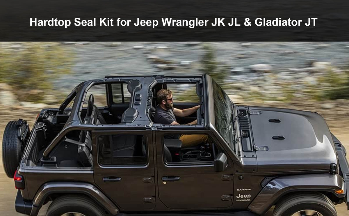Hardtop Seal Kit for Jeep Wrangler JK/JL 4-Door & Gladiator JT – Weatherstrip Soundproof Rubber Sealing Strips