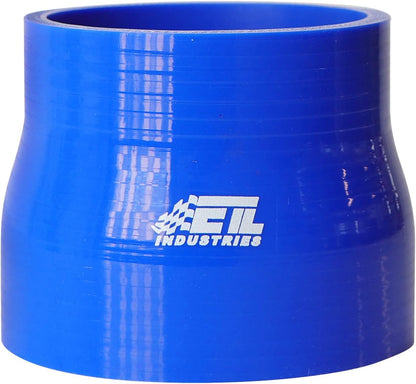 ETL INDUSTRIES 4IH ID to 4.5IH ID, 3IH Length Reducer Silicone Coupler Hose, 4-Ply Reinforced Universal Straight Silicone Reducer Pipe Intake and Intercooler Piping Blue