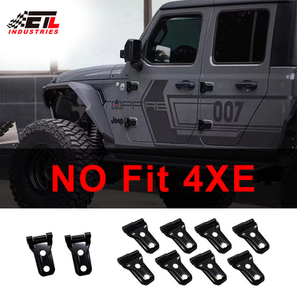 ETL INDUSTRIES Door Hinge Cover & Engine Hood Hinge Cover Trim Exterior Accessories for 2018-2023 Jeep Wrangler JL JLU Sport Sahara Freedom Rubicon Unlimited Gladiator JT 2 Door 4 Door, 10Pcs
