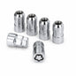 M14 x 1.5 Wheel Lock Set – 5 Locks & 1 Key, Chrome Cone Seat, Anti-Theft Lug Nuts