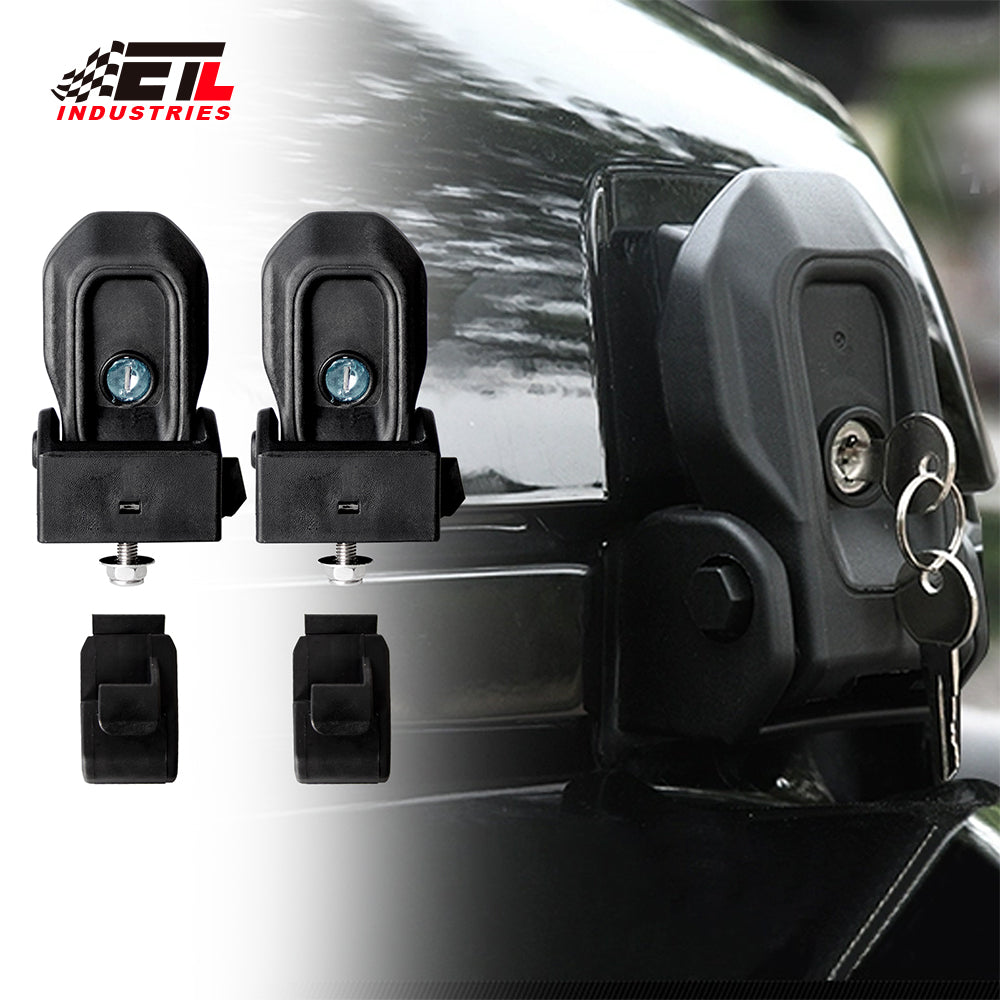 ETL INDUSTRIES Hood Latch Lock Catch Brackets Cover for 2018-2023 Jeep Wrangler JL JLU