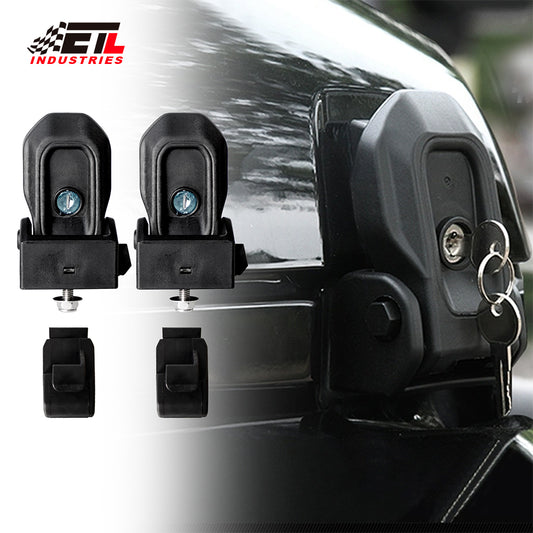 ETL INDUSTRIES Hood Latch Lock Catch Brackets Cover for 2018-2023 Jeep Wrangler JL JLU