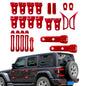 ETL INDUSTRIES 22PCS Purple Exterior Trim Kit for Jeep JL 2018-2025 – Full Set Door Hinge & Handle Covers
