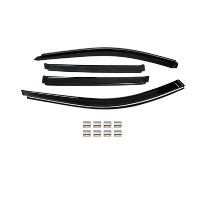 ETL INDUSTRIES in-Channel Side Window Visors Deflectors Rain Guards for Jeep Grand Cherokee 2011 2012 2013 2014 2015 2016 2017 2018 - Wind Guards, Vent Visors, Window Deflectors - 4Pcs