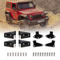 Door Hinge Kit for Jeep Wrangler JK/JKU 2007-2018 – 8Pcs Interior & Exterior Hinges (2-Door, Black)