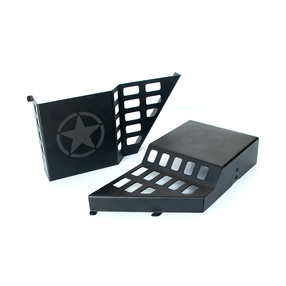ETL INDUSTRIES Front & Rear Door Storage Box with Cup Holder for Jeep Wrangler JK JKU 2007-2018 – Metal Door Side Insert Organizer, No-Drill Installation