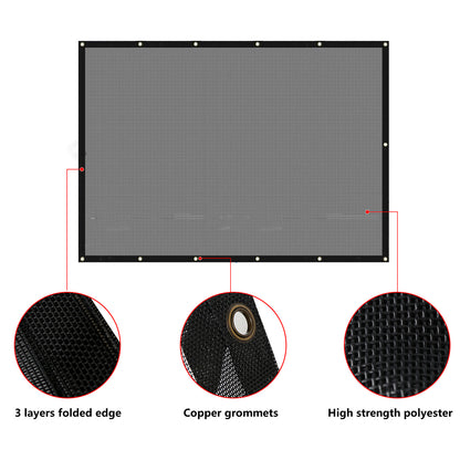 ETL INDUSTRIES Mesh Sunshade Bikini Top for Jeep Wrangler TJ 1997-2006 2 Door Polyester Soft Top Cover UV Sun Protection Sun Shade Roof (Black)