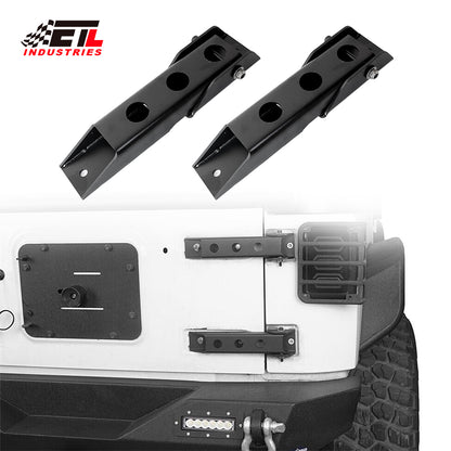 ETL INDUSTRIES Steel Tailgate Hinge Set Reinforced Heavy Duty - Rear Door Hinges Tail Gate Hinge Cover Bracket Fits 1997-2006 for Jeep Wrangler TJ Unlimited 2/4 Door (1)