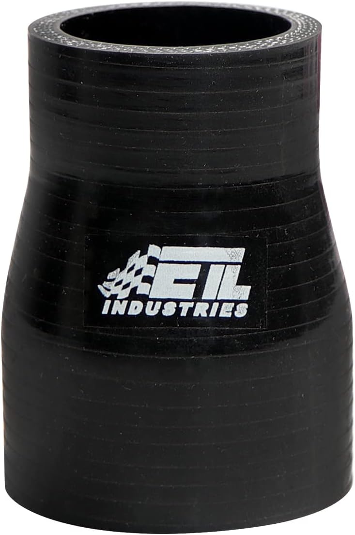 ETL INDUSTRIES 4IH ID to 5IH ID, 3IH Length Reducer Silicone Coupler Hose, 4-Ply Reinforced Universal Straight Silicone Reducer Pipe Intake and Intercooler Piping Black