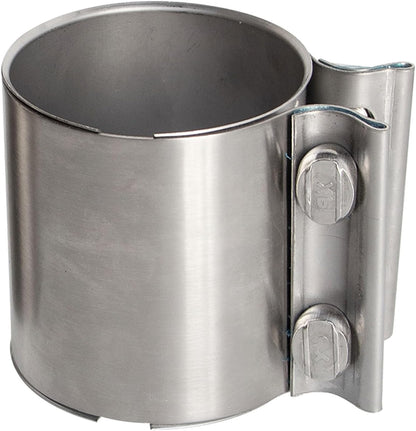 ETL INDUSTRIES 2.5 Inch Butt Joint Exhaust Clamp Band Clamp Sleeve Coupler 304 Stainless Steel