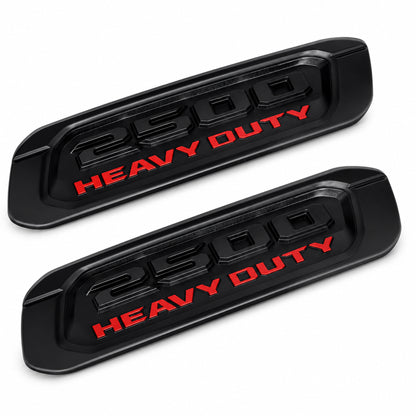 Hood Emblem Badge Replacement for Dodge Ram 2500 Heavy Duty 2019-2024 – Left & Right Pair, Black Bezel