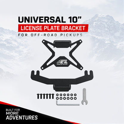 Universal Flip-Up License Plate Mount for 10" Hawse Fairlead – Heavy Duty Winch Bracket