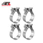 ETL INDUSTRIES 2.5 Inch Exhaust Clamps, 2 1/2IH Narrow Band Clamps (4 Pcs) - 304 Stainless Steel