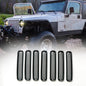 ETL INDUSTRIES Grill Inserts for Jeep TJ 1997-2006 – 7Pcs Honeycomb Grille Guards, Black