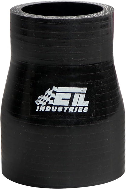 ETL INDUSTRIES 4IH ID to 5IH ID, 3IH Length Reducer Silicone Coupler Hose, 4-Ply Reinforced Universal Straight Silicone Reducer Pipe Intake and Intercooler Piping Black