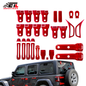 ETL INDUSTRIES 26PCS Exterior Decoration Trim Kit for 2018-2023 Jeep Wrangler JL JLU, Door Hinge Handle Tailgate Engine Hood Hinge Hood Latch Rear Window Wheel Eyebrow Side Air Outlet Cover