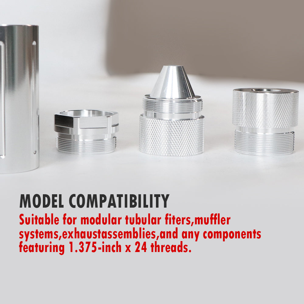 ETL INDUSTRIES 12PCS Silver Aluminum Spike Lug Nut Cover Kit, 1-3/8"-24 Thread for Semi Trucks